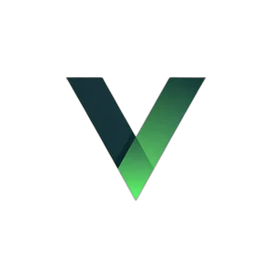 Logo du site Verbiage, V stylisé en dégradé teal et vert